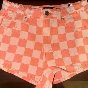 Nasty gal checkerboard shorts size 4